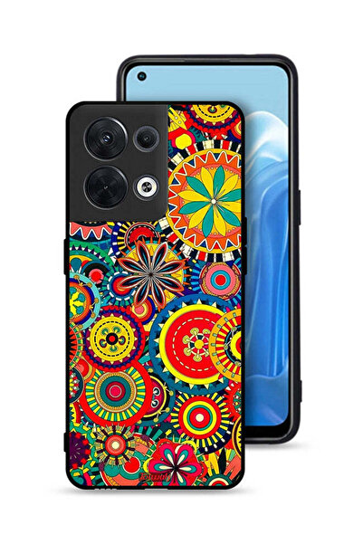 Tolwak غطاء حماية لهاتف Oppo Reno8 5G بنمط ماندالا ملون