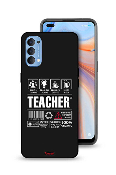 Tolwak غطاء حماية لهاتف Oppo Reno4 4G - ملصق مدرسي