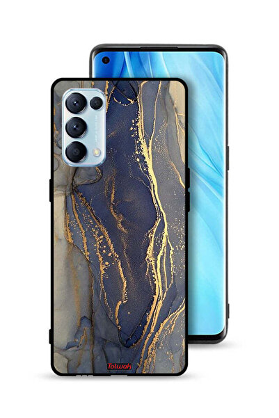 Tolwak غطاء حماية لهاتف Oppo Reno5 Pro 5G بنقشة رخامية لامعة