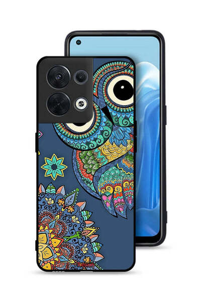 Tolwak غطاء حماية لهاتف Oppo Reno8 5G بتصميم بومة زهرية