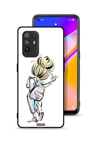 Tolwak غطاء حماية لهاتف Oppo A95 5G برسومات فتاة العودة إلى المدرسة