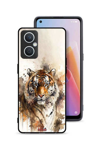 Tolwak غطاء حماية Oppo A96 5G (الصين) بتصميم فن تجريدي من جلد الفهد