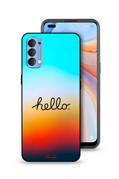 Tolwak Oppo Reno4 4G Protective Case Cover Hello
