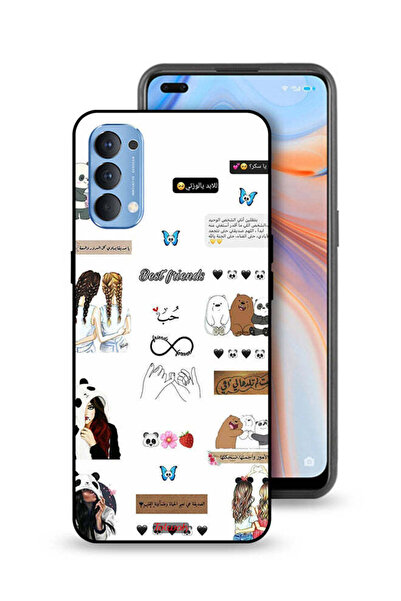 Tolwak غطاء حماية لهاتف Oppo Reno4 4G بعبارات وملصقات باللغة العربية