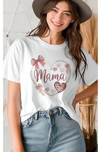 MAGORS TRIUC DE DAMA BUMBAC IMPRIMAT MAMA