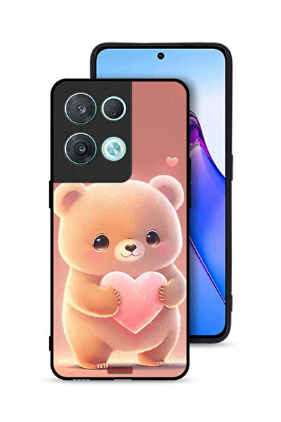 Tolwak غطاء حماية لهاتف Oppo Reno8 Pro 5G برسومات باندا صغيرة لطيفة تحمل قلبًا