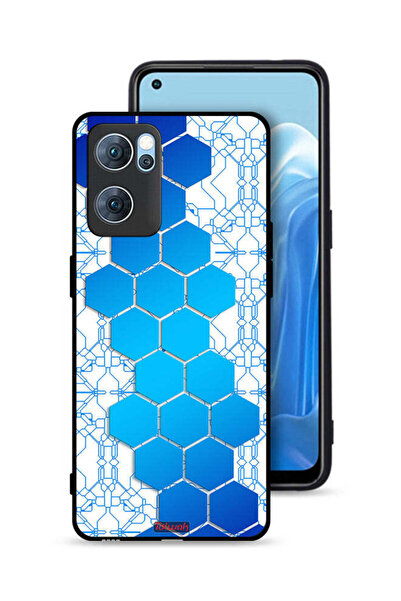 Tolwak غطاء حماية لهاتف Oppo Reno7 5G بنمط شبكة أيقونات سداسية الأضلاع