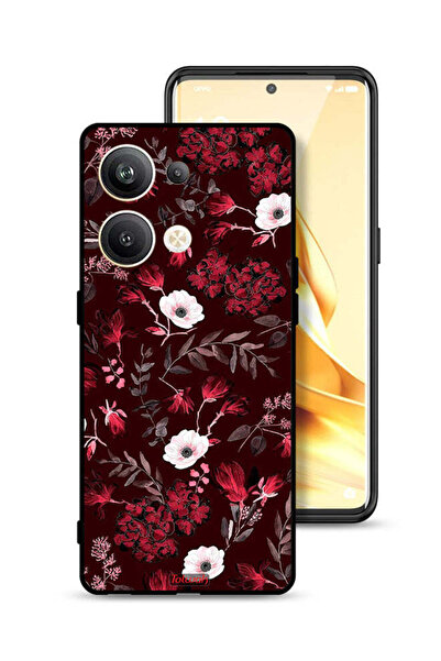 Tolwak غطاء حماية لهاتف Oppo Reno9 Pro Plus 5G بنقشة زهور صغيرة وأوراق استوائية