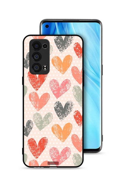 Tolwak غطاء حماية لهاتف Oppo Reno6 Pro Plus 5G برسومات قلوب فنية
