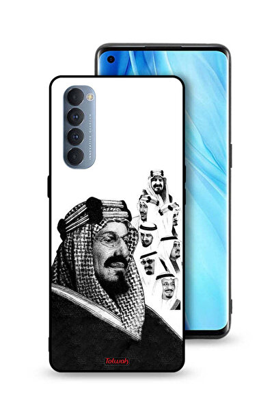 Tolwak غطاء حماية لهاتف Oppo Reno4 Pro 4G، ملصق فني أبيض وأسود لملوك المملكة ...