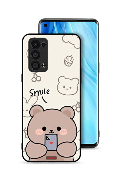 Tolwak غطاء حماية لهاتف Oppo Reno6 Pro Plus 5G برسومات الدب المبتسم
