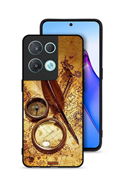 Tolwak غطاء حماية لهاتف Oppo Reno8 Pro 5G بتصميم بوصلة عتيقة