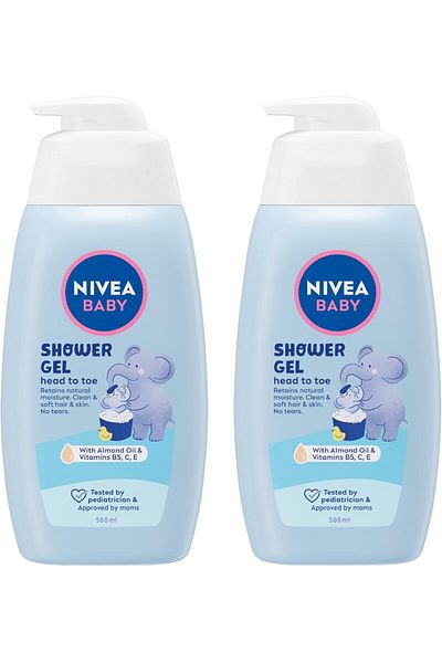 Nivea Baby Bath Shampoo, Head To Toe Calendula Extract, 2x500ml