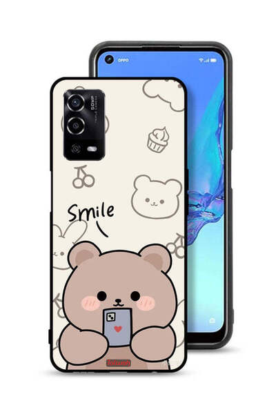 Tolwak غطاء حماية لهاتف Oppo A55 4G برسومات الدب المبتسم