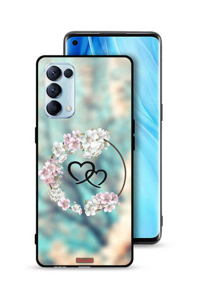 Tolwak غطاء حماية لهاتف Oppo Reno5 Pro 5G برسومات قلوب ورسومات دائرية