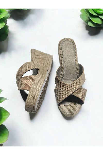 GokceKundura06 Straw Rope Wrap Linen Slippers