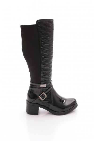 DGN 715 Women's Belt Detailed Heeled Boots