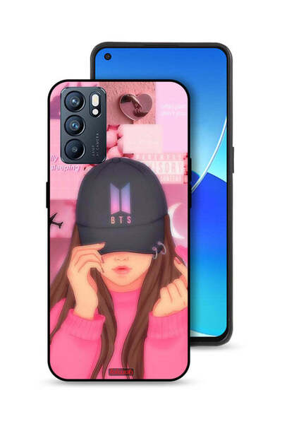Tolwak Oppo Reno6 5G Protective Case Cover Cap Girl Snap