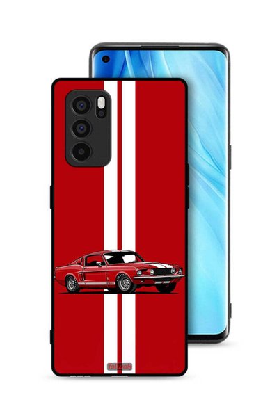 Tolwak Oppo Reno6 Pro 5G Protective Case Cover Vintage Car Abstract Art