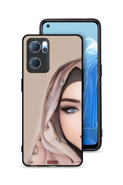 Tolwak غطاء حماية لهاتف Oppo Reno7 5G برسومات فتاة نصف وجه