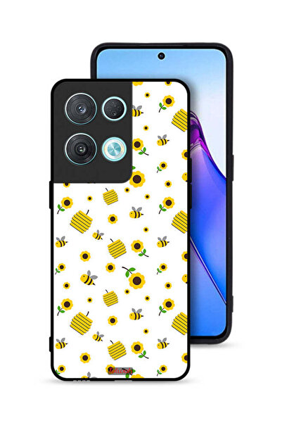 Tolwak غطاء حماية لهاتف Oppo Reno8 Pro 5G بنقشة عباد الشمس والنحل