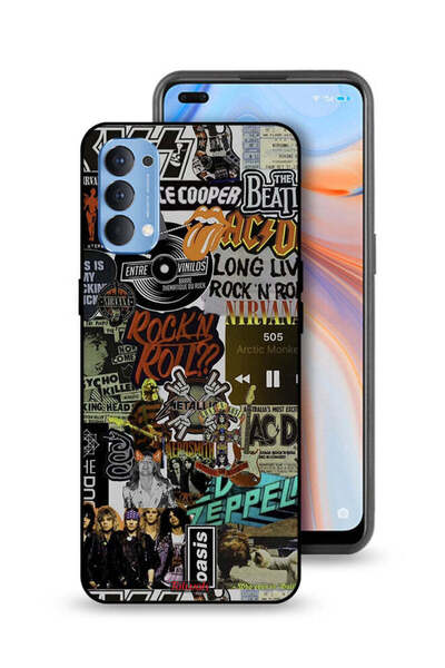 Tolwak غطاء حماية لهاتف Oppo Reno4 4G، تحيا موسيقى الروك أند رول