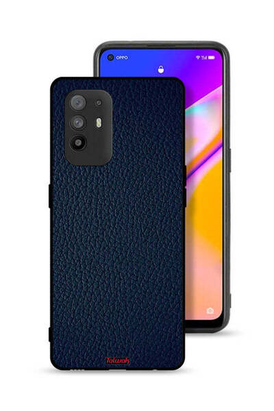 Tolwak غطاء حماية جلدي بنمط هندسي لهاتف Oppo F19 Pro Plus 5G