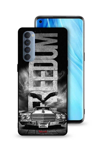 Tolwak غطاء حماية لهاتف Oppo Reno4 Pro 4G بنقشة Freedom Art