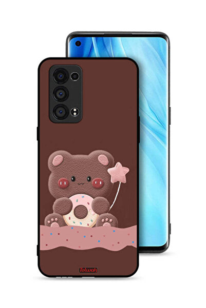 Tolwak غطاء حماية لهاتف Oppo Reno6 Pro Plus 5G بطبعة دب دونات