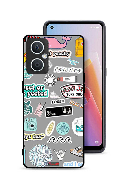 Tolwak غطاء حماية لهاتف Oppo A96 5G (الصين) - ملصقات Good Vibes