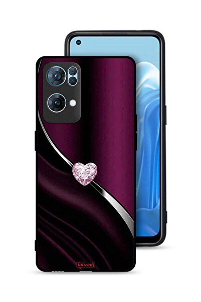 Tolwak غطاء حماية لهاتف Oppo Reno7 Pro 5G بتصميم قلب ماسي