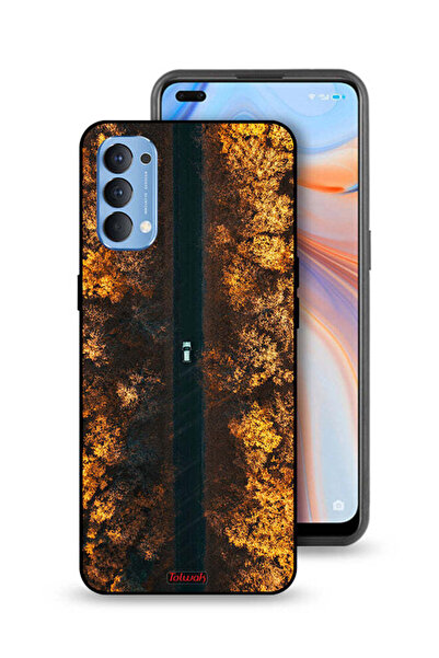 Tolwak غطاء حماية لهاتف Oppo Reno4 4G بتصميم طريق في أشجار الخريف