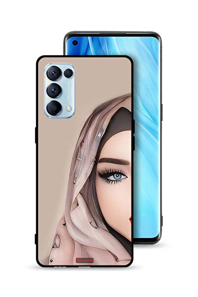Tolwak غطاء حماية لهاتف Oppo Reno5 Pro 5G برسم فتاة نصف وجه