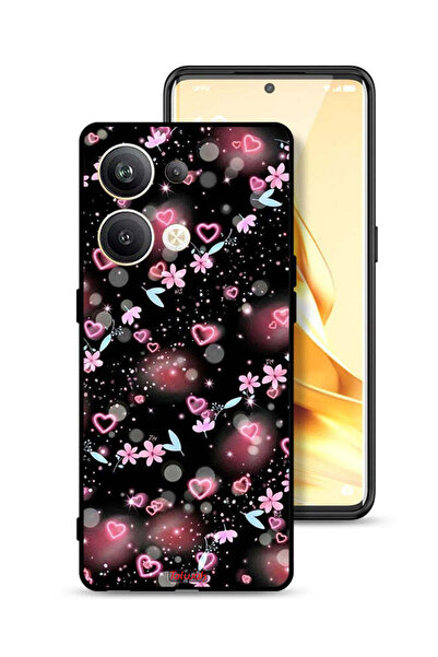 Tolwak غطاء حماية لهاتف Oppo Reno9 Pro Plus 5G برسومات قلوب وزهور صغيرة