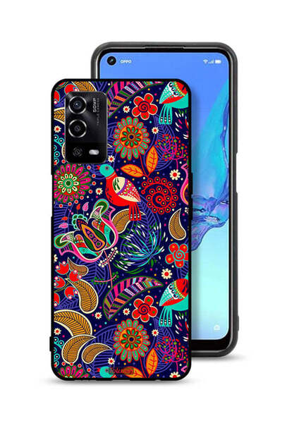 Tolwak غطاء حماية لهاتف Oppo A55 4G بنقشة طيور وزهور