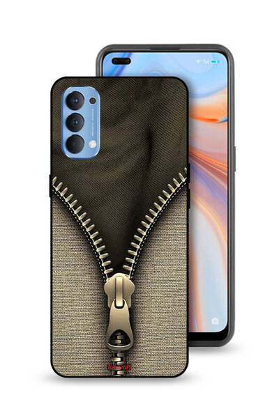 Tolwak غطاء حماية بنمط سحاب لهاتف Oppo Reno4 4G