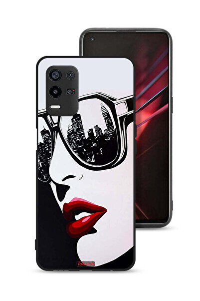 Tolwak غطاء حماية Oppo K9x بتصميم وجه فتاة وفن تجريدي