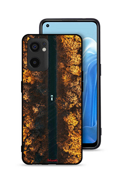Tolwak غطاء حماية لهاتف Oppo Reno7 SE 5G بتصميم طريق في أشجار الخريف