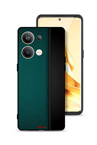 Tolwak غطاء حماية جلدي بنمط هندسي لهاتف Oppo Reno9 Pro Plus 5G