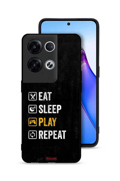 Tolwak غطاء حماية Oppo Reno8 Pro Plus 5G، تناول الطعام، النوم، اللعب، التكرار