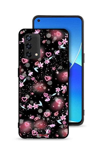 Tolwak غطاء حماية لهاتف Oppo A95 4G ​​برسومات قلوب وأزهار صغيرة