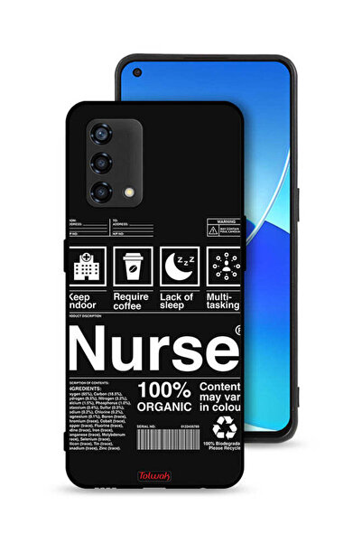 Tolwak Oppo Reno6 Lite Protective Case Cover Nurse Sticker