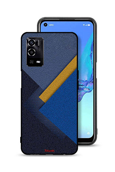 Tolwak غطاء حماية لهاتف Oppo A55 4G بنقشة مثلثات جلدية