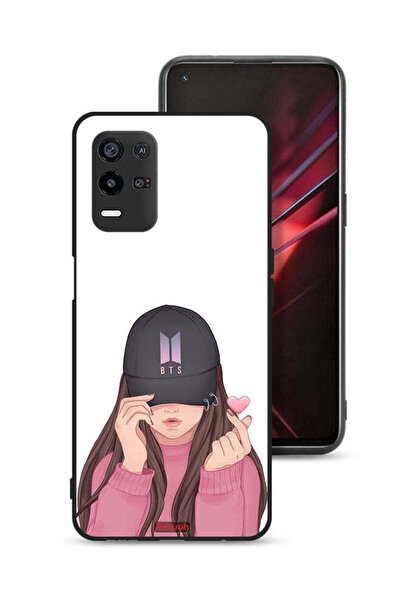 Tolwak Oppo K9x Protective Case Cover Girl Making Snap