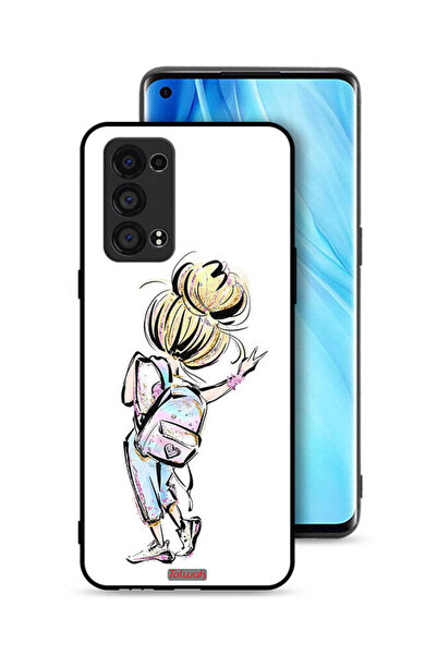 Tolwak غطاء حماية لهاتف Oppo Reno6 Pro Plus 5G برسومات فتاة المدرسة