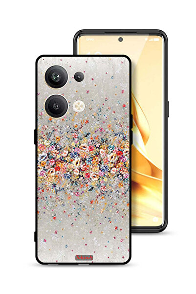 Tolwak غطاء حماية لهاتف Oppo Reno9 Pro Plus 5G مع زهور صغيرة وفن تجريدي