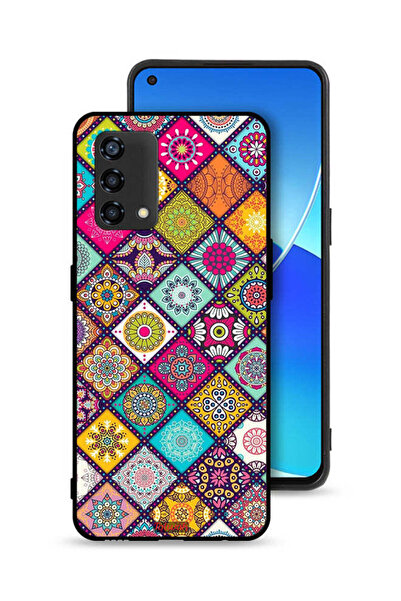 Tolwak غطاء حماية لهاتف Oppo A95 4G ​​بنمط مربعات ماندالا