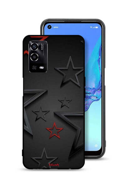 Tolwak غطاء حماية بنقشة نجوم لهاتف Oppo A55 4G