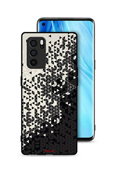 Tolwak غطاء حماية لهاتف Oppo Reno6 Pro 5G بنمط مثلث فني رقمي