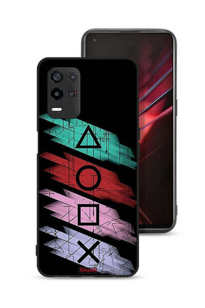 Tolwak غطاء حماية لهاتف Oppo K9x برسومات أيقونات لعبة الحبار